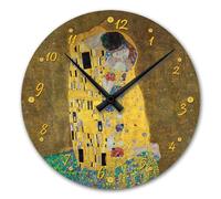 Giallobus - Orologio Linea Basic - Gustav Klimt - Il bacio - Legno Mdf - Basic 30x30 - Meccanismo silenzioso - Pronto da appendere - Orologi moderni