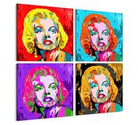 Giallobus - Quadri 4 Multi Pannello Art Board - 4 Marilyn - Raccolta 2 - Legno MDF - 29,7x29,7 - x 4 Pezzi