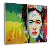 Giallobus - Quadri Grande Formato XXL - Pop Art - Frida - Tela Canvas - 204x140cm | 2pcs. x 100x140cm - Pronto da Appendere - Quadri Moderni per la casa