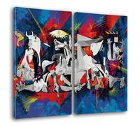 Giallobus - Quadri Grande Formato XXL - Pop Art - La Guerra Guernica - Tela Canvas - 204x140cm | 2pcs. x 100x140cm - Pronto da Appendere - Quadri Moderni per la casa
