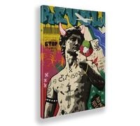 Giallobus - Quadro - 03 - David Punk - Tela Canvas Telaio Standard - 35x50 - Pronto da Appendere - Quadri Moderni per la casa