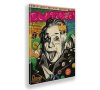 Giallobus - Quadro - 04 - Einstein Punk - Tela Canvas Telaio Standard - 100x140 - Pronto da Appendere - Quadri Moderni per la casa