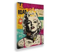 Giallobus - Quadro - 06 - Marilyn Punk - Tela Canvas Telaio Standard - 100x140 - Pronto da Appendere - Quadri Moderni per la casa