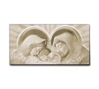 Giallobus - Quadro - 12 - Capezzale Moderno - Benedizione Sacra Famiglia - Beige - Tela Canvas Telaio Premium Alto Spessore - 140x70 - Pronto da Appendere - Quadri Moderni per la casa