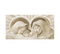 Giallobus - Quadro - 12 - Capezzale Moderno - Benedizione Sacra Famiglia - Beige - Vetro Acrilico - 140x70 - Pronto da Appendere - Quadri Moderni per la casa