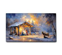 Giallobus - Quadro - 13 - Natività - Tela Canvas Telaio Standard - 140L x 80l cm - Pronto da appendere - Quadri moderni per la casa