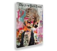 Giallobus - Quadro - 14 - Tribute Marilyn - Tela Canvas Telaio Standard - 70x100 - Pronto da Appendere - Quadri Moderni per la casa