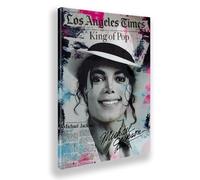 Giallobus - Quadro - 15 - Tribute Michael Jackson - Tela Canvas Telaio Standard - 50x70 - Pronto da Appendere - Quadri Moderni per la casa