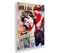 Giallobus - Quadro - 19 - Tribute Mick Jagger - Tela Canvas Telaio Standard - 70x100 - Pronto da Appendere - Quadri Moderni per la casa