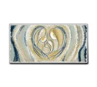 Giallobus - Quadro - 26 - Capezzale Moderno per la casa - Unione Sacra Famiglia - Tela Canvas Telaio Standard - 35x17,5 - Pronto da Appendere - Quadri Moderni per la casa