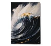 Giallobus - Quadro - 31 - La grande onda d'oro - Tela Canvas Telaio Standard - 70x100 - Pronto da appendere - Quadri moderni per la casa