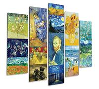 Giallobus - Quadro 5 pannelli Art Board - Vincent Van Gogh - Van Gogh Collage 2 - Legno Mdf - 140x100