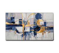 Giallobus - Quadro - 51 - Armonia di cerchi oro - Tela Canvas Telaio Standard - 100x60 - Pronto da appendere - Quadri moderni per la casa