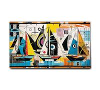 Giallobus - Quadro - 68 - Barche a Vela - Tela Canvas Telaio Standard - 140x80 - Pronto da Appendere - Quadri Moderni per la casa