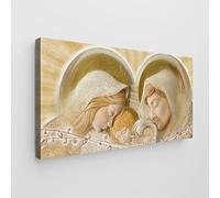 Giallobus - Quadro - Art Capezzale moderno - Tela Standard - 140x70-11 - Benedizione della Sacra Famiglia - Pronto da appendere - Quadri moderni per la casa