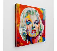 Giallobus - Quadro - Art Pop Art - Tela Standard - 100L x 100l cm - 04 - Marilyn 2 - Pronto da appendere - Quadri moderni per la casa