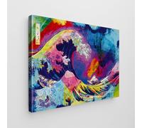 Giallobus - Quadro - Art Pop Art - Tela Standard - 140L x 100l cm - 12 - La grande onda Pop Art - Pronto da appendere - Quadri moderni per la casa