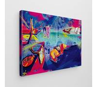 Giallobus - Quadro - Art Pop Art - Tela Standard - 140x100-16 - La persistenza della memoria Pop Art - Pronto da appendere - Quadri moderni per la casa