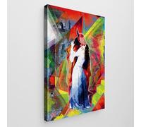 Giallobus - Quadro - Art Pop Art - Tela Standard - 50L x 70l cm - 26 - Il bacio Pop Art - Pronto da appendere - Quadri moderni per la casa
