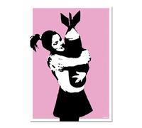 Giallobus - Quadro - Banksy - Bomb love - Vetro acrilico - 50x70 - Pronto da appendere - Quadri moderni per la casa