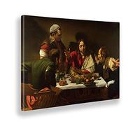 Giallobus - Quadro - Caravaggio - Cena in Emmaus 2 - Tela canvas - 100x70 - Pronto da appendere - Quadri moderni per la casa