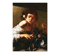 Giallobus - Quadro - Caravaggio - Ragazzo morso da un ramarro - Vetro acrilico - 70x100 - Pronto da appendere - Quadri moderni per la casa