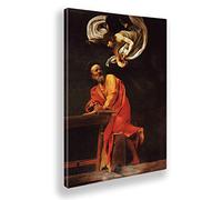 Giallobus - Quadro - Caravaggio - San Matteo e l'angelo - Tela canvas - 70x100 - Pronto da appendere - Quadri moderni per la casa