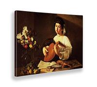 Giallobus - Quadro - Caravaggio - Suonatore di liuto - Tela canvas - 70x50 - Pronto da appendere - Quadri moderni per la casa