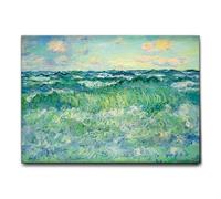 Giallobus - Quadro - Claude Monet - Mare mosso - Tela Canvas Telaio Standard - 140x100 - Pronto da appendere - Quadri moderni per la casa