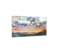 Giallobus - Quadro - Claude Monet - Panorama al tramonto - Vetro acrilico - 100x60 - Pronto da appendere - Quadri moderni per la casa