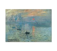 Giallobus - Quadro - Claude Monet - Panorama tramonto sul mare - Vetro acrilico - 70L x 50l cm - Pronto da appendere - Quadri moderni per la casa