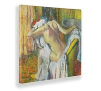 Giallobus - Quadro - Edgar Degas - Dopo Il Bagno - Tela Canvas Telaio Standard - 70x70 - Pronto da Appendere - Quadri Moderni per la casa