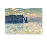 Giallobus - Quadro Giallopanel Art Board - Claude Monet - Scogliera all'alba - Legno Mdf - 29,7x21