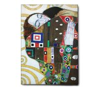 Giallobus - Quadro - Gustav Klimt - Mosaico dell'abbraccio - Tela Canvas Telaio Standard - 100x140 - Pronto da appendere - Quadri moderni per la casa