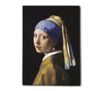 Giallobus - Quadro - Jan Vermeer - La ragazza con l'orecchino di perla - Tela Canvas Telaio Premium Alto Spessore - 35L x 50l cm - Pronto da appendere - Quadri moderni per la casa