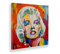 Giallobus - Quadro - Marilyn 2 - Tela Canvas Telaio Standard - 100x100 - Pronto da appendere - Quadri moderni per la casa
