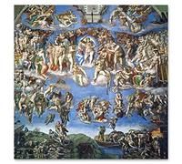 Giallobus - Quadro - Michelangelo - Giudizio universale - Vetro acrilico Plexi - 70x70 - Pronto da appendere - Quadri moderni per la casa