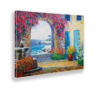 Giallobus - Quadro - Mikki Senkarik - Sussurri della Costa Azzurra - Tela canvas - 100x70 - Pronto da appendere - Quadri moderni per la casa