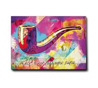 Giallobus - Quadro - Non è una pipa Pop Art - Tela Canvas Telaio Premium Alto Spessore - 100x70 - Pronto da appendere - Quadri moderni per la casa