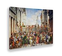Giallobus - Quadro - Paolo Veronese - Le nozze di Cana - Tela canvas - 70x50 - Pronto da appendere - Quadri moderni per la casa
