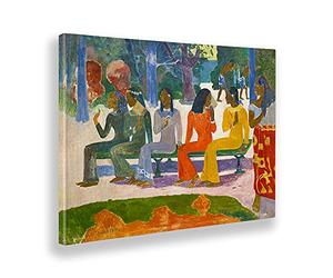 Giallobus - Quadro - Paul Gauguin - Il mercato (Ta matete) - Tela canvas - 140x100 - Pronto da appendere - Quadri moderni per la casa