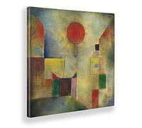Giallobus - Quadro - Paul Klee - Palloncino rosso - Tela canvas - 100x100 - Pronto da appendere - Quadri moderni per la casa