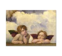 Giallobus - Quadro - Raffaello Sanzio - Angioletti - Vetro acrilico - 70L x 50l cm - Pronto da appendere - Quadri moderni per la casa