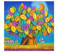 Giallobus - Quadro - Stefano Calisti - Albero della felicità - Vetro acrilico - 70L x 70l cm - Pronto da appendere - Quadri moderni per la casa