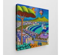 Giallobus - Quadro - Stefano Calisti - Art Calisti - Tela Standard - 100L x 100l cm - 04 - Golfo di Napoli - Pronto da appendere - Quadri moderni per la casa