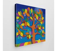 Giallobus - Quadro - Stefano Calisti - Art Calisti - Tela Standard - 50L x 50l cm - 24 - Albero della Fortuna - Pronto da appendere - Quadri moderni per la casa
