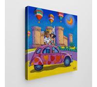 Giallobus - Quadro - Stefano Calisti - Art Calisti - Tela Standard - 70L x 70l cm - 20 - Napoli - Pronto da appendere - Quadri moderni per la casa