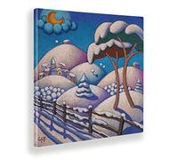 Giallobus - Quadro - Stefano Calisti - Paesaggio Inverno - Tela canvas - 50x50 - Pronto da appendere - Quadri moderni per la casa