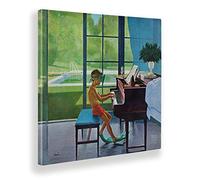 Giallobus - Quadro - The Saturday Evening Post - Piccolo Sub al Piano - Tela Canvas Telaio Standard - 50x50 - Pronto da Appendere - Quadri Moderni per la casa - Vintage - retrò