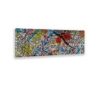 Giallobus - Quadro - Tributo a Pollock - Tela canvas - 150x50 - Pronto da appendere - Quadri moderni per la casa